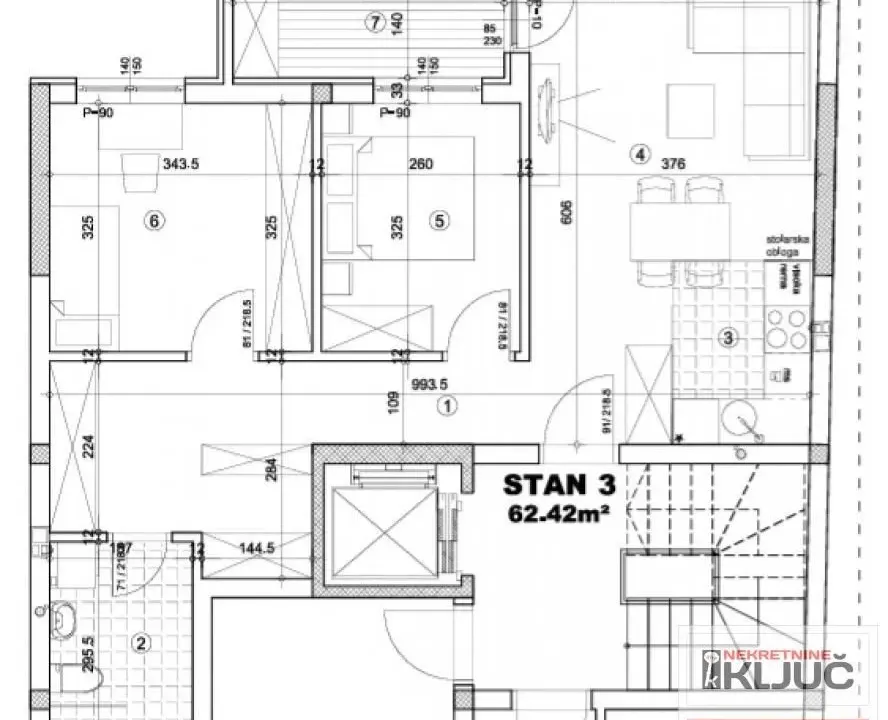 Prodaja, dvosoban stan, 63m², Socijalno, Novi Sad Sve Podlokacije