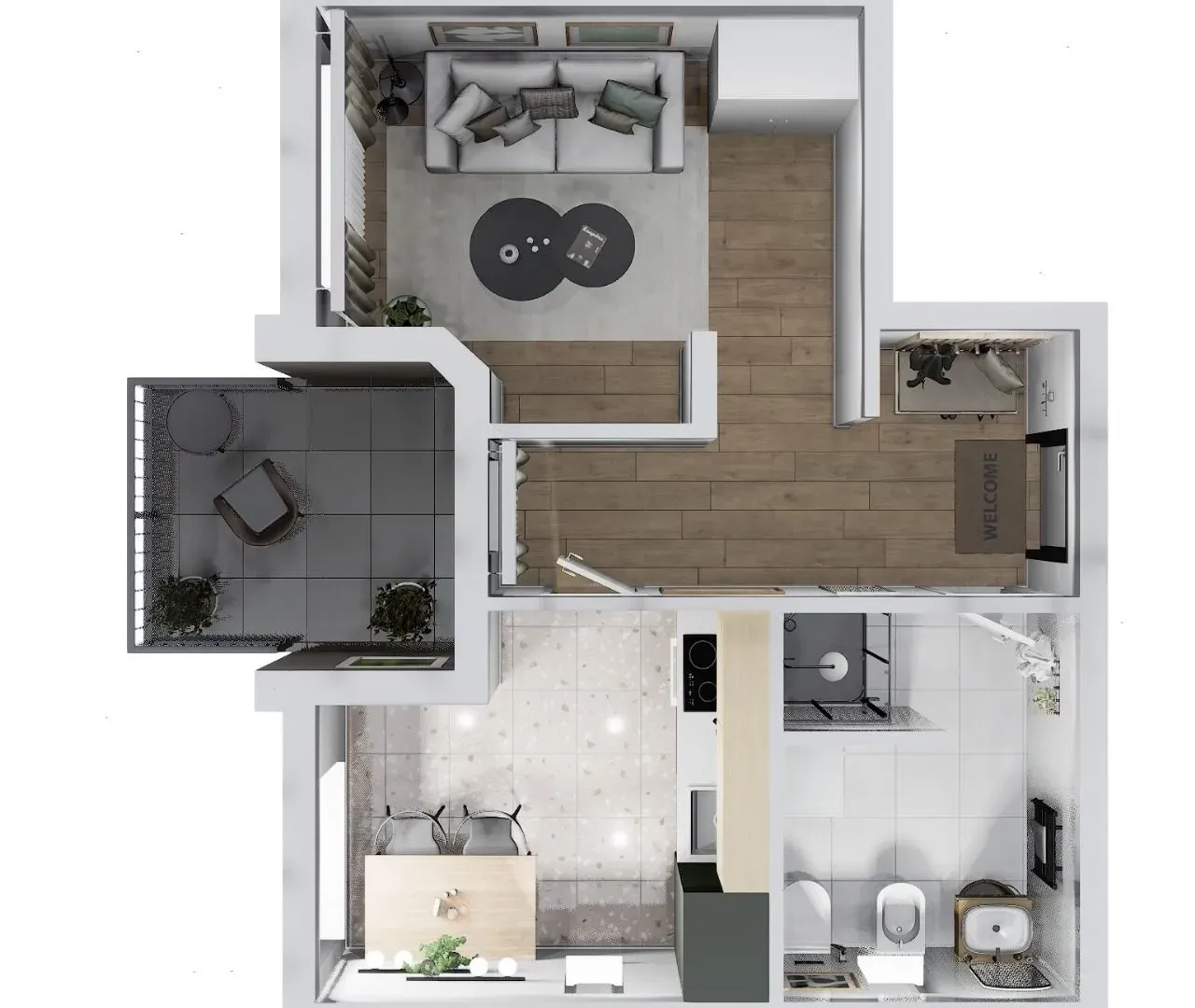 Sale, one bedroom apartment, 53m², Ulcinj, Crna Gora