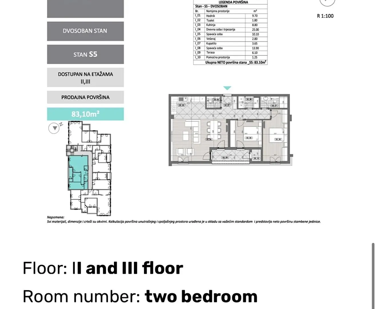 Prodaja, dvosoban stan, 83m², Pod Goricom, Podgorica