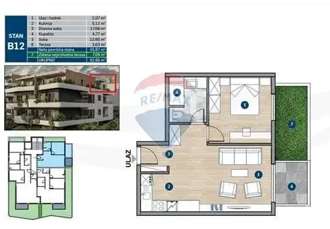Prodaja, jednosoban stan, 46m², Dobrota, Kotor - image 12