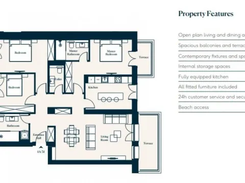Prodaja, trosoban stan, 142m², Luštica, Tivat - image 3