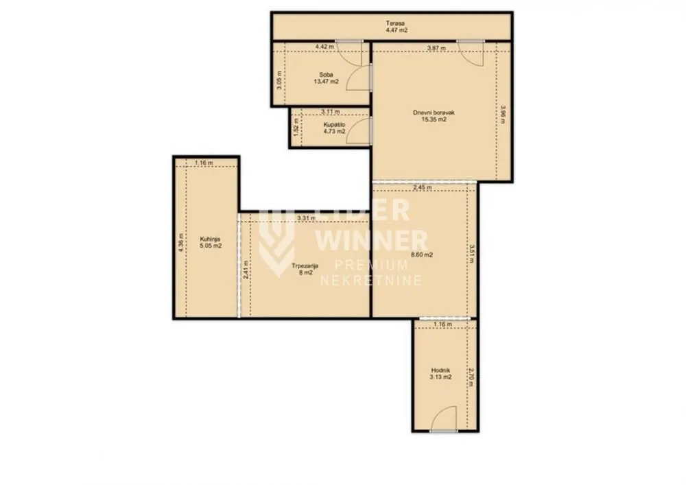 Izdavanje, dvosoban stan, 55m², Stari Grad, Beograd