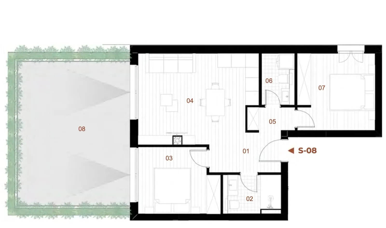 Prodaja, trosoban stan, 55m², Orahovac, Kotor