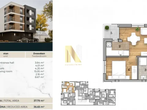 Prodaja, dvosoban stan, 38m², Telep, Novi Sad Sve Podlokacije