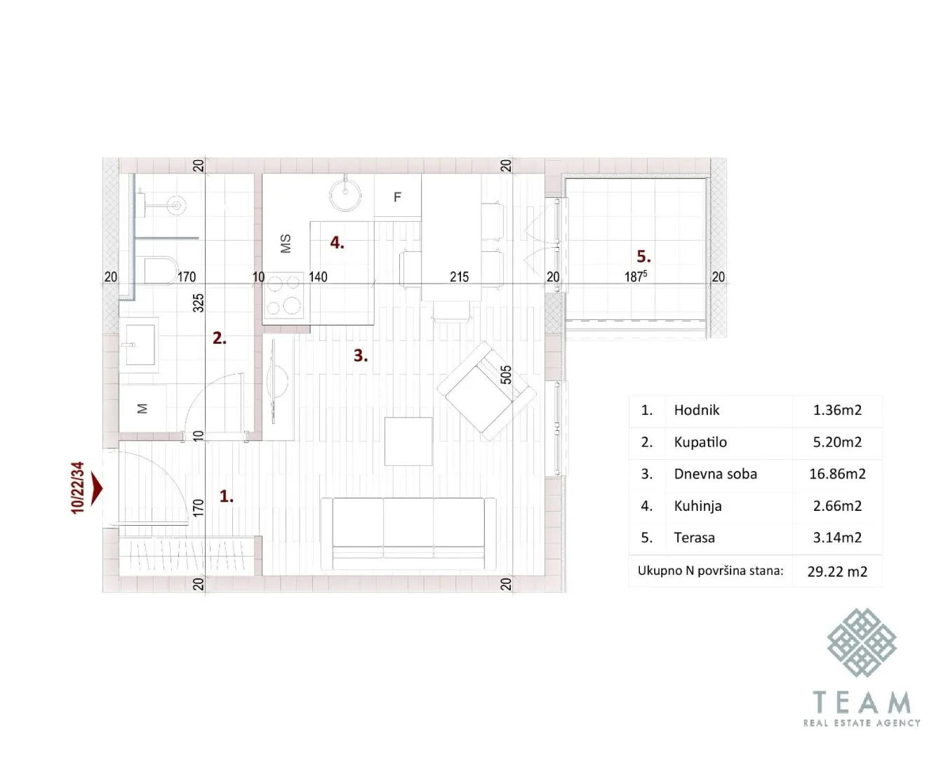 Sale, studio apartment, 29m², Zagorič, Podgorica