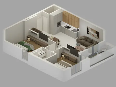 Sale, two bedroom apartment, 72m², Bjeliši, Bar - image 3