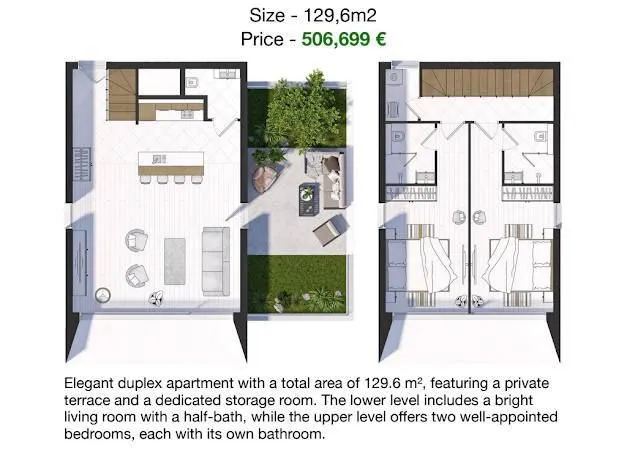 Sale, two bedroom apartment, 130m², Krašići, Tivat
