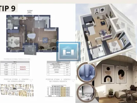 One Bedroom Apartment for Sale, 41m2, Centar, Ćuprija One Bedroom Apartment for Sale, 41m2, Centar, Ćuprija