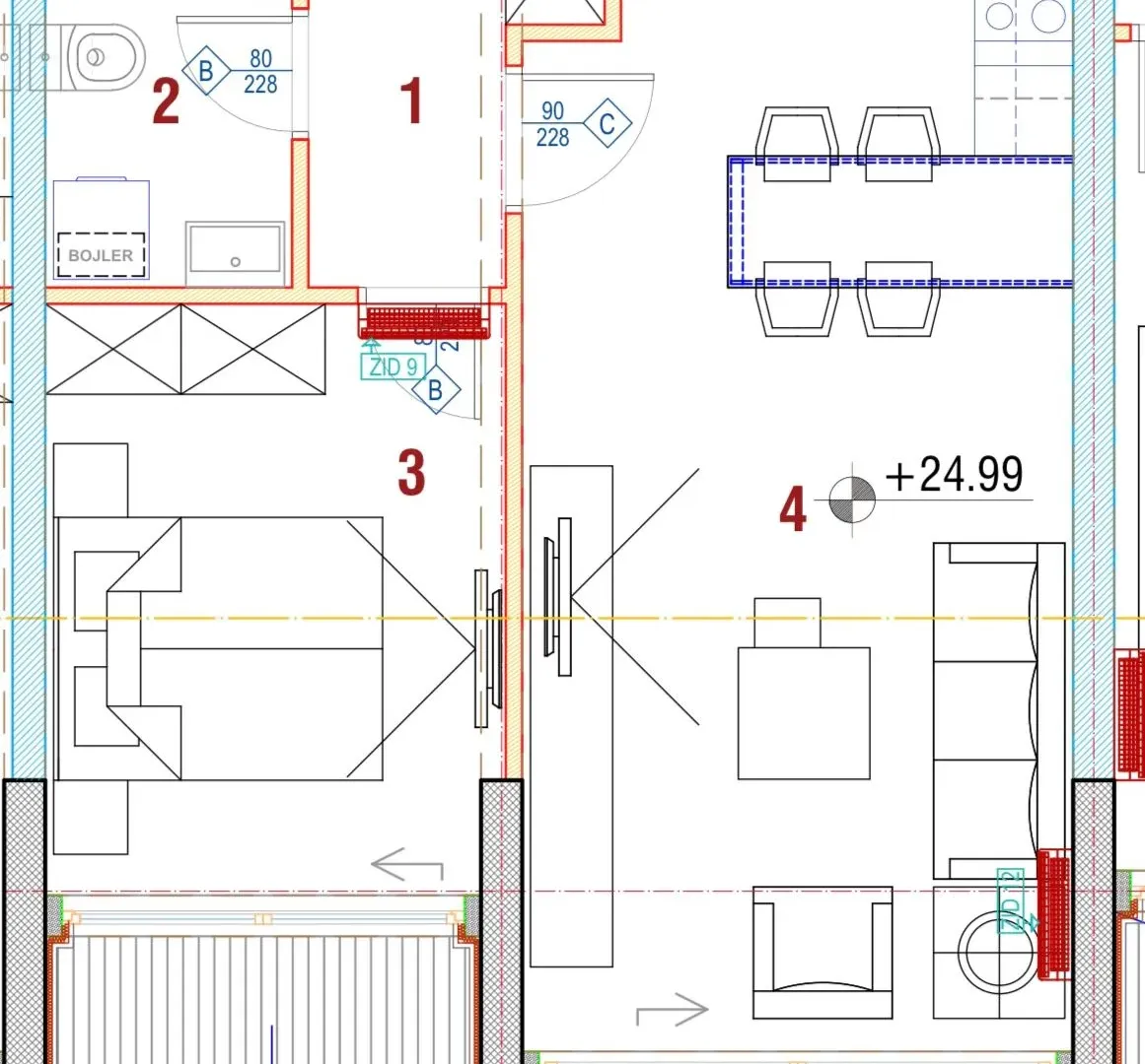 Sale, one bedroom apartment, 52m², Centar, Bar
