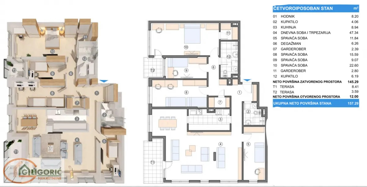 Prodaja, trosoban stan, 76m², Zemun Gornji Grad, Zemun Sve Podlokacije