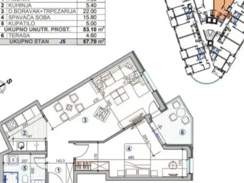 Sale, one bedroom apartment, 58m², Zagorič, Podgorica - image 6