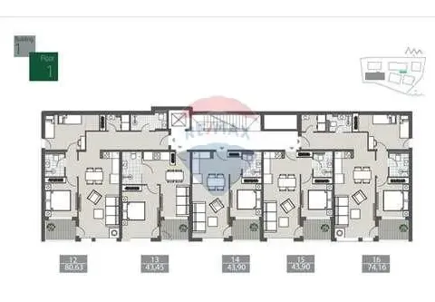Sale, one bedroom apartment, 81m², Tivat, Crna Gora - image 2