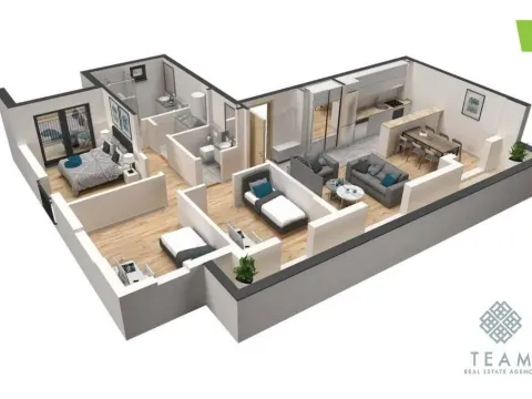 Sale, three bedroom apartment, 88m², Bijela, Herceg Novi - image 6