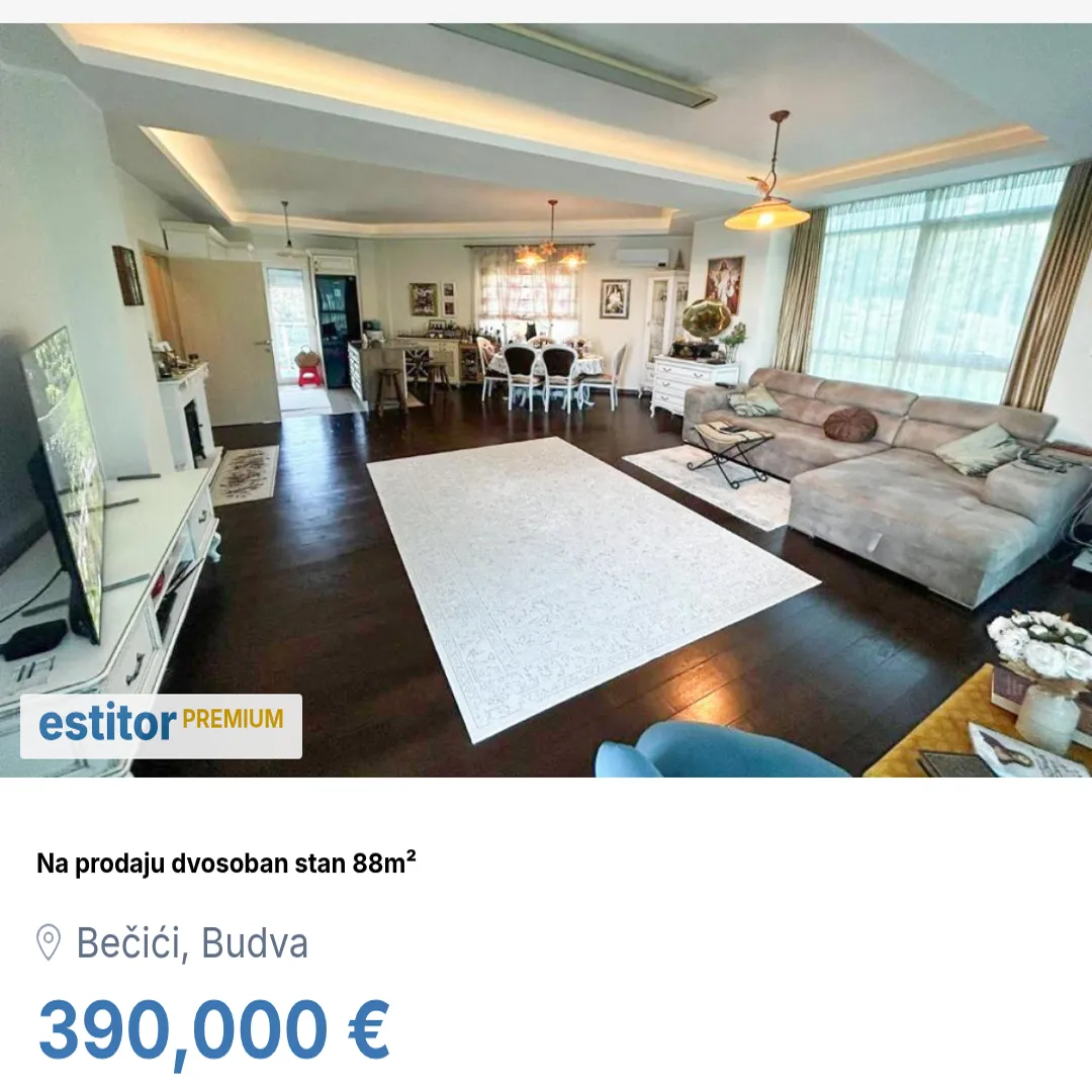 Prodaja, dvosoban stan, 88m², Bečići, Budva