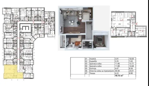 Sale, two bedroom apartment, 70m², Ljubović, Podgorica - image 2