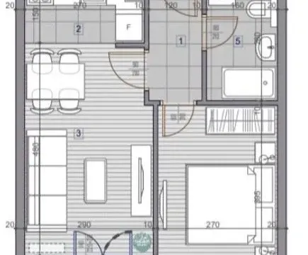 Prodaja, jednosoban stan, 38m², Stari Aerodrom, Podgorica - image 1