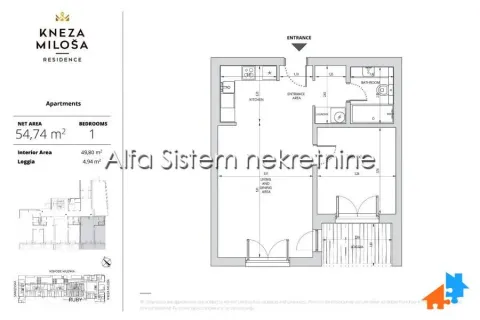 Osnova jednosobnog stana sa terasom. - image 20