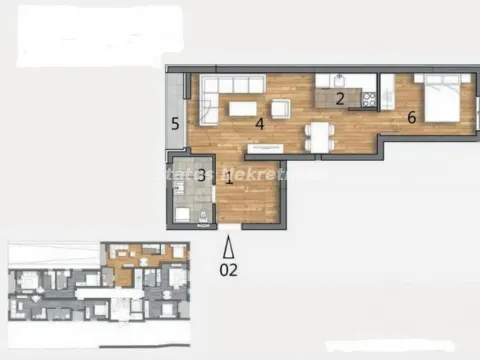 Sale, two bedroom apartment, 45m², Telep, Novi Sad Sve Podlokacije