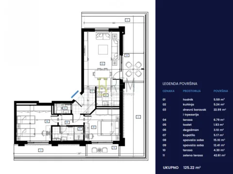 Sale, two bedroom apartment, 125m², Podgorica, Crna Gora - image 10