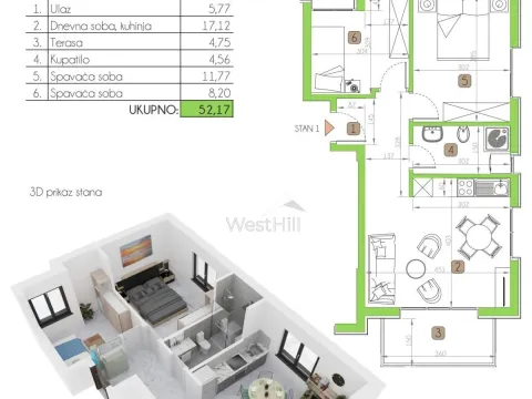 Prodaja, jednosoban stan, 46m², Dobrota, Kotor - image 9