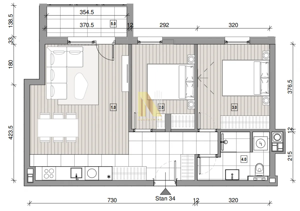 Prodaja, trosoban stan, 65m², Nova Pazova, Stara Pazova
