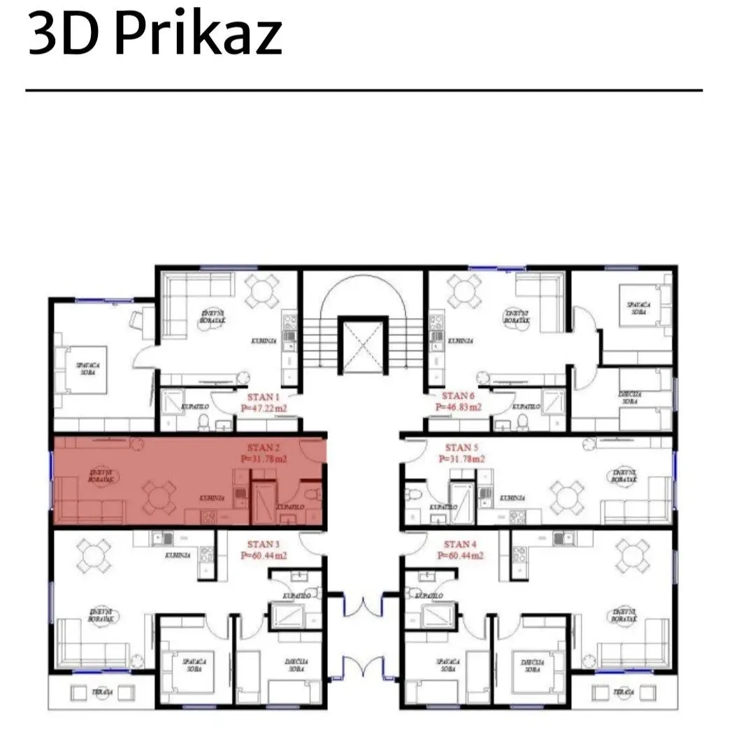 Prodaja, garsonjera, 31m², Gorica C, Podgorica