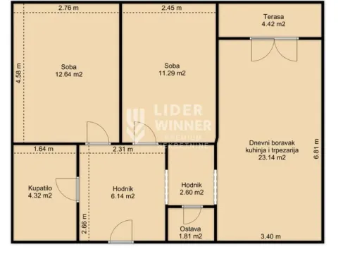 Sale, three bedroom apartment, 67m², Višnjička Banja, Palilula Sve Podlokacije - image 7