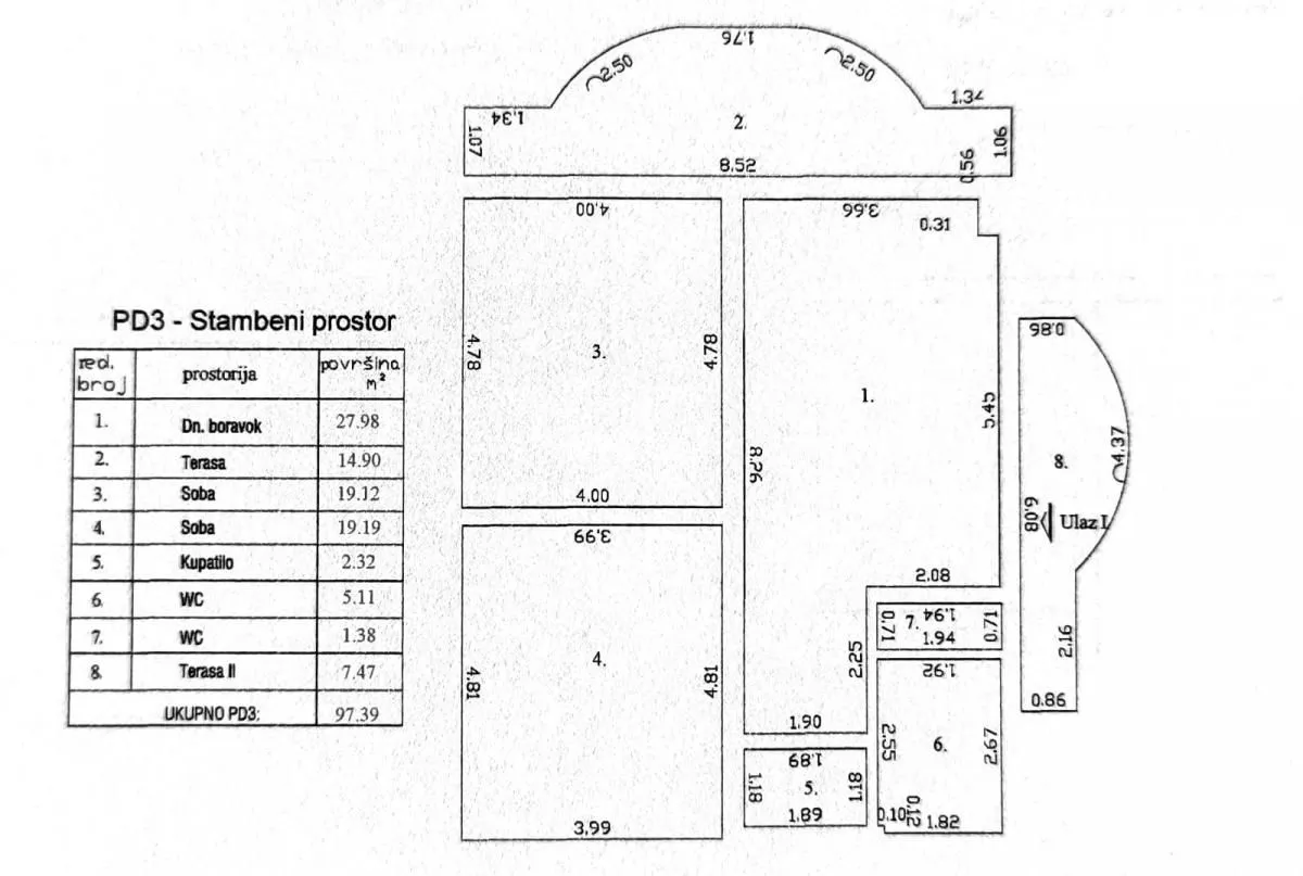 Prodaja, jednosoban stan, 39m², Lepetani, Tivat