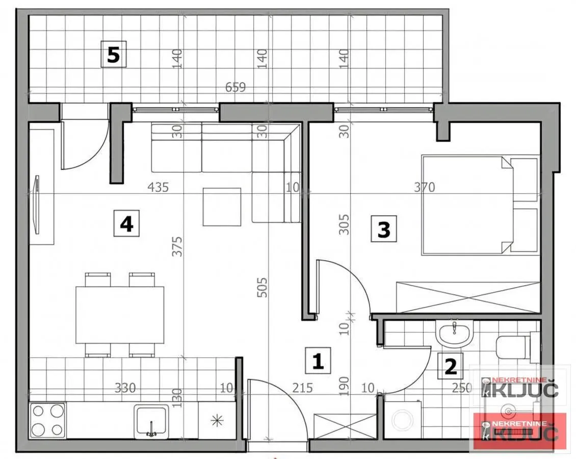 Prodaja, dvosoban stan, 49m², Sremska Kamenica, Petrovaradin