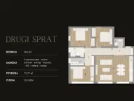 Sale, three bedroom apartment, 73m², Muo, Kotor - image 2