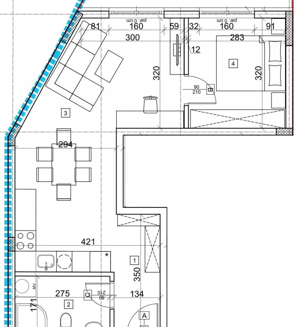 Sale, two bedroom apartment, 50m², Uciteljsko Naselje, Zvezdara Sve Podlokacije
