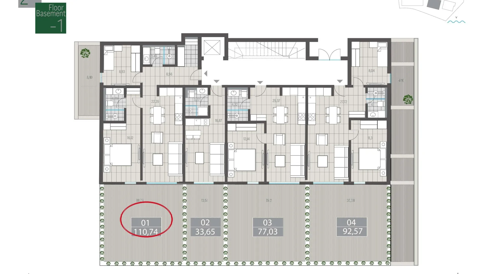 Sale, two bedroom apartment, 111m², Centar, Tivat