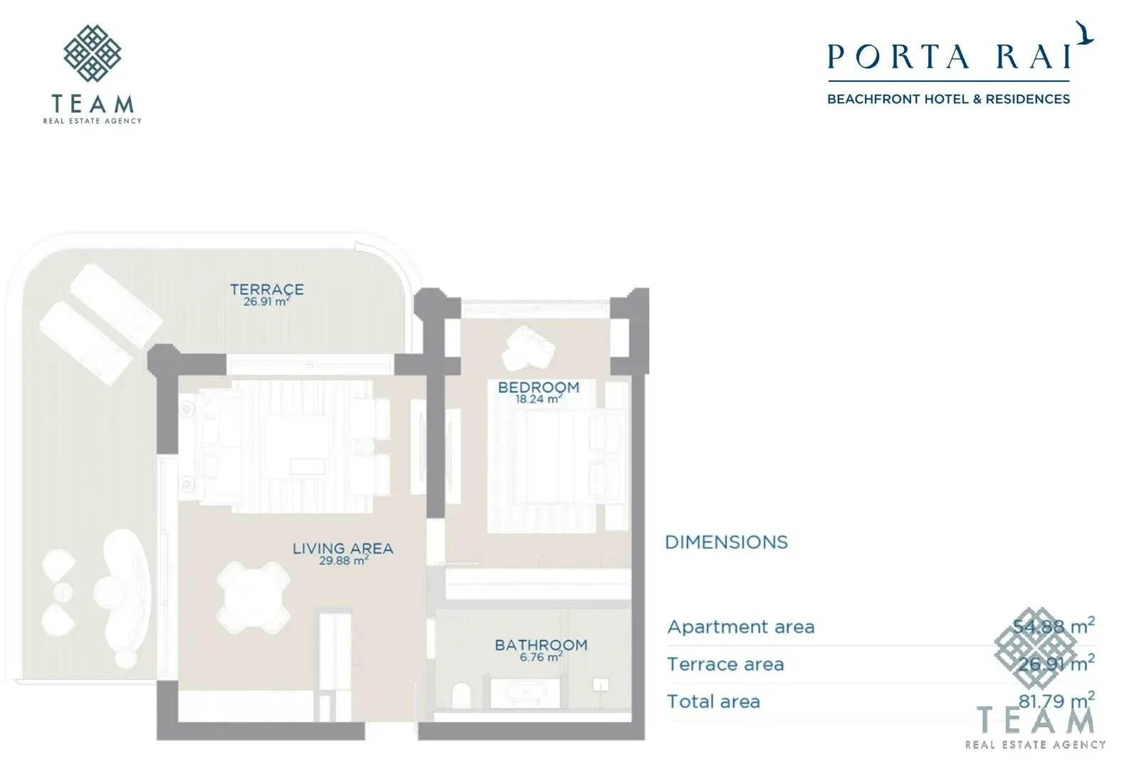 Sale, one bedroom apartment, 82m², Velika Plaža, Ulcinj
