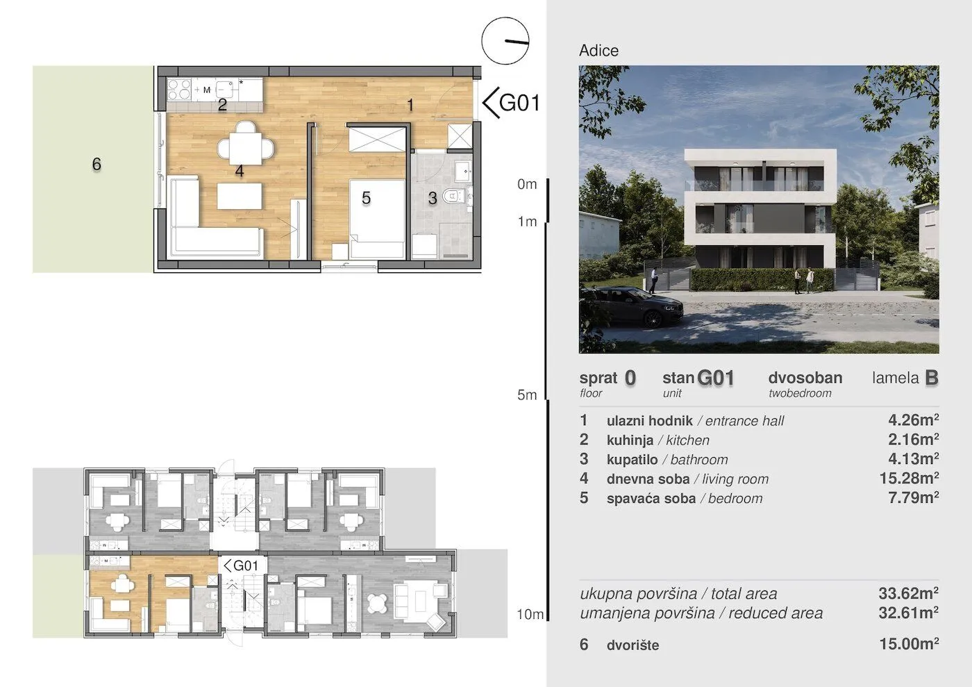 Prodaja, jednosoban stan, 33m², Adice, Novi Sad Sve Podlokacije