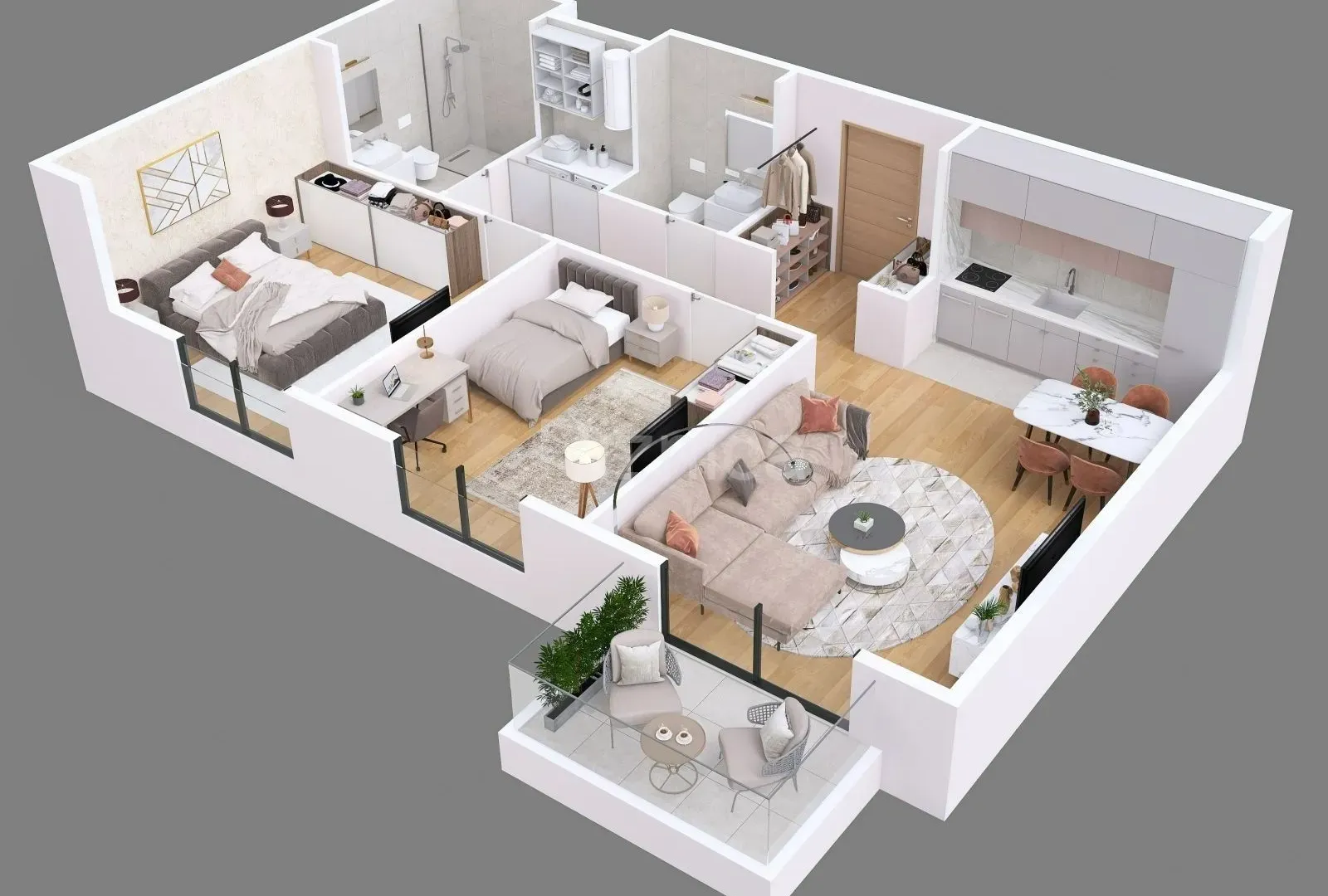 Sale, two bedroom apartment, 78m², Niš, Srbija