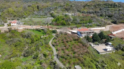 Pogled iz vazduha na imanje i okolni krajolik sa zelenilom. - image 2
