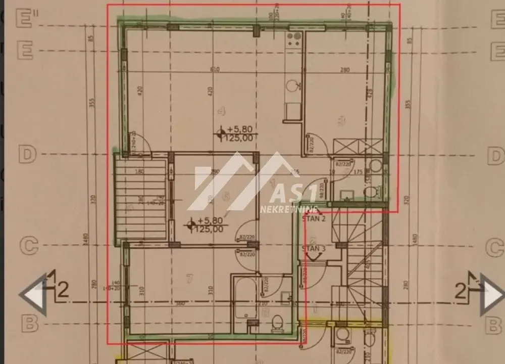 Sale, three bedroom apartment, 78m², Mišeluk, Petrovaradin