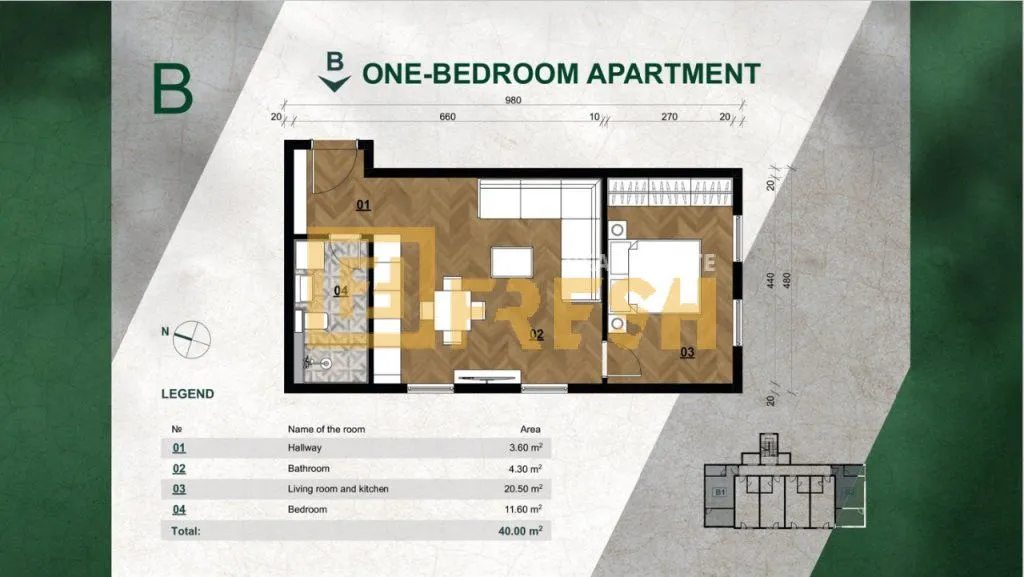 Sale, one bedroom apartment, 40m², Kolašin, Crna Gora