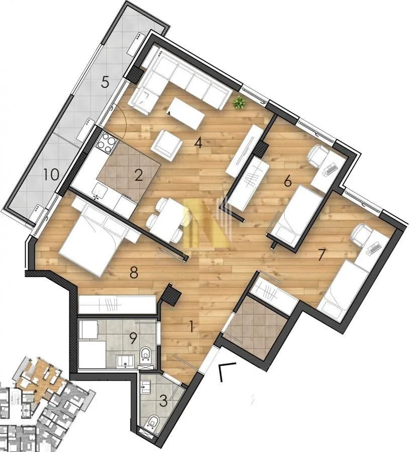 Prodaja, četvorosoban stan, 79m², Bagljaš, Zrenjanin