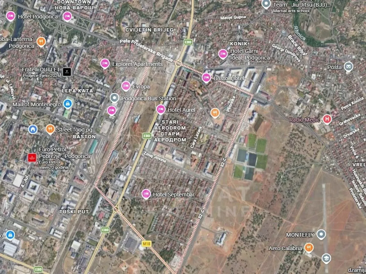Izdavanje, jednosoban stan, 42m², Stari Aerodrom, Podgorica