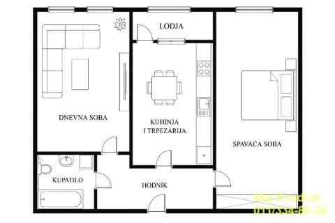 Sale, two bedroom apartment, 51m², Čukarica, Beograd - image 11