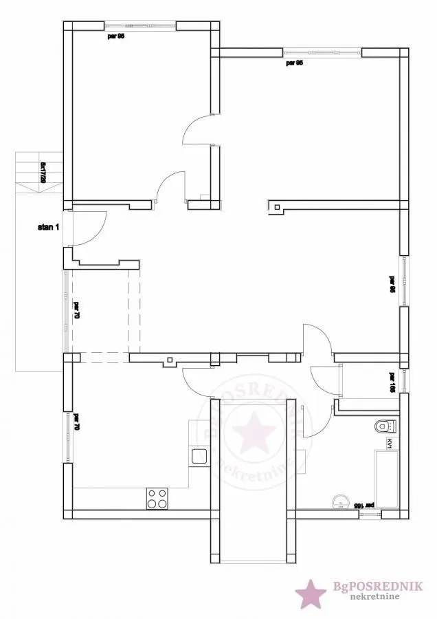 Sale, three bedroom apartment, 106m², Banovo Brdo, Beograd