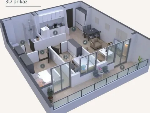 Sale, three bedroom apartment, 67m², Zeleno Brdo, Zvezdara Sve Podlokacije