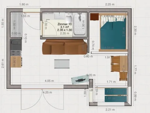 Prodaja, jednosoban stan, 31m², Zeleni Pojas, Bar - image 11