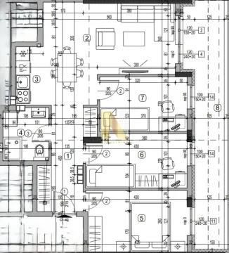 Arhitektonski plan osnove stana sa dimenzijama prostorija. - image 4
