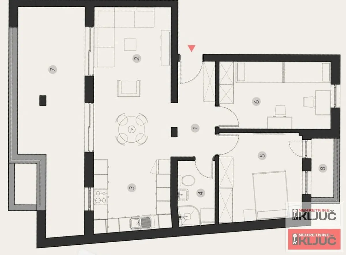 Sale, three bedroom apartment, 94m², Podbara, Novi Sad Sve Podlokacije