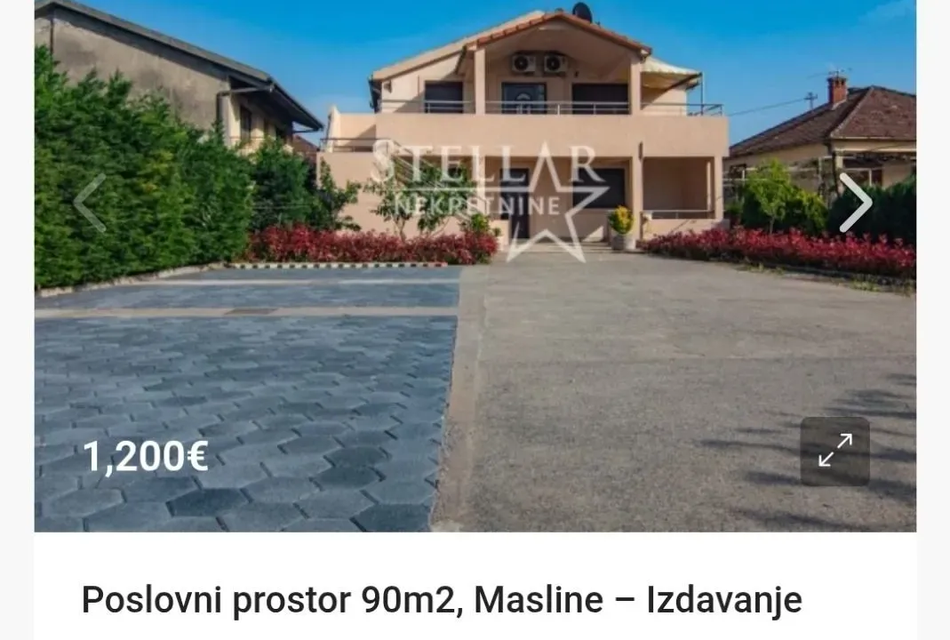 Izdavanje, poslovni prostor, 90m², Masline, Podgorica