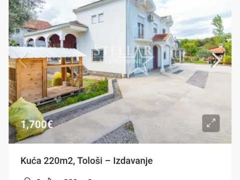 Izdavanje, kuća, 220m², Tološi, Podgorica - image 1
