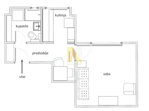 Rent, one bedroom apartment, 26m², Liman 3, Novi Sad Sve Podlokacije - image 9