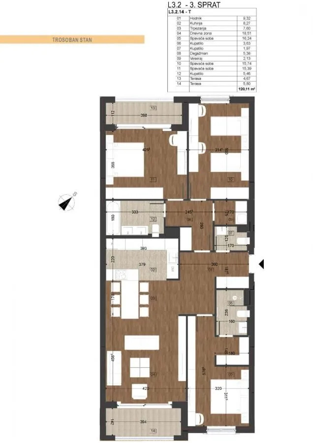 Prodaja, trosoban stan, 120m², Podgorica, Crna Gora